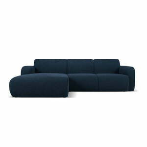 Ciemnoniebieski narożnik z materiału bouclé (lewostronny) Molino – Micadoni Home obraz