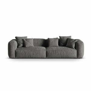 Szara aksamitna sofa modułowa 320 cm Martina – Micadoni obraz