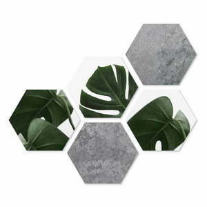 Obrazy zestaw 5 szt. 33, 2x29, 5 cm Heksagon obraz