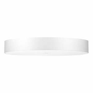 Biała lampa sufitowa z tekstylnym kloszem ø 100 cm Herra – Nice Lamps obraz