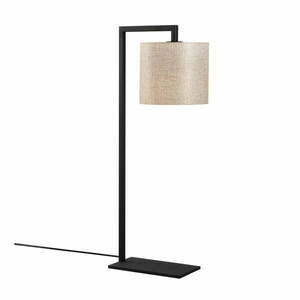 Czarno-beżowa lampa stołowa Opviq lights nafil obraz