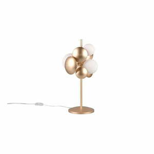 Lampa stołowa w biało-złotym kolorze ze szklanym kloszem (wys. 50 cm) Bubble – Trio Select obraz