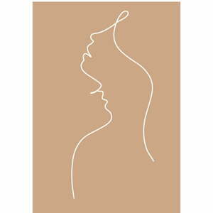 Plakat 29x41 cm Lovers Line Art – Veronika Boulová obraz