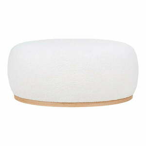 Biały puf z materiału bouclé Manhattan – House Nordic obraz