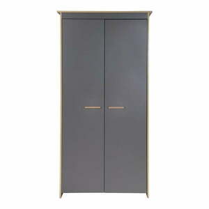 Antracytowo-naturalna szafa dziecięca w dekorze dębu 50x190x96 cm Anna – Roba obraz