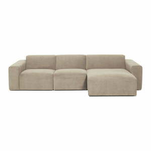 Beżowa sztruksowa sofa modułowa Scandic Sting obraz