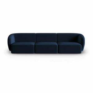 Niebieska aksamitna sofa 266 cm Paolo – Milo Casa obraz
