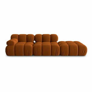 Pomarańczowa aksamitna sofa 282 cm Bellis – Micadoni Home obraz