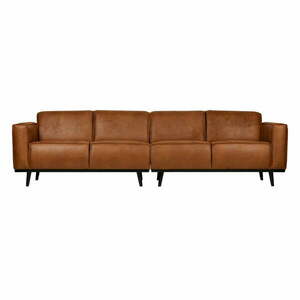 Brązowa sofa z imitacji skóry BePureHome Statement, 280 cm obraz