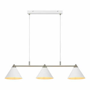 Biała lampa wisząca z trzema kloszami Markslöjd Klint obraz