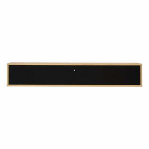 Czarno-naturalna szafka pod TV w dekorze dębu 133x22 cm Mistral – Hammel Furniture obraz