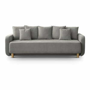 Szara rozkładana sofa ze schowkiem 231 cm Elen – Micadoni obraz