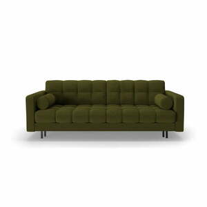 Zielona rozkładana sofa ze schowkiem z materiału bouclé 222 cm Bali – Cosmopolitan Design obraz