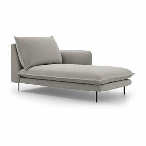 Jasnoszary szezlong Cosmopolitan Design Vienna, prawostronny obraz