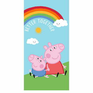 Bawełniany ręcznik dziecięcy 70x140 cm Peppa Pig – Jerry Fabrics obraz
