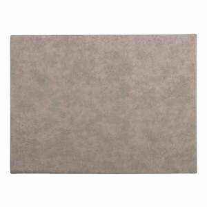 Szara mata stołowa z imitacji skóry ZicZac Troja Rectangle, 33x45 cm obraz