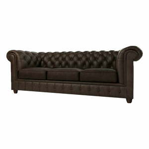 Ciemnobrązowa aksamitna sofa 230 cm Cambridge – Ropez obraz