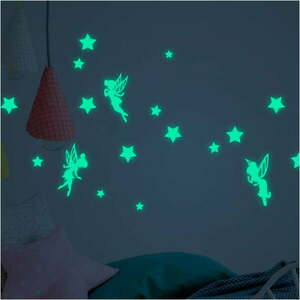 Zestaw ściennych naklejek świecących w ciemności Ambiance Fairies and Stars obraz