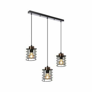 Czarna metalowa lampa wisząca 12x64 cm Glob – Candellux Lighting obraz