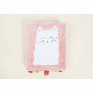 Różowy bawełniany koc dziecięcy 75x120 cm Kitty – Mijolnir obraz