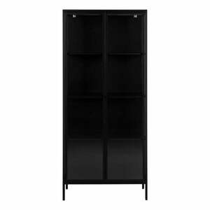Czarna metalowa witryna Actona Newcastle, wys. 180 cm obraz