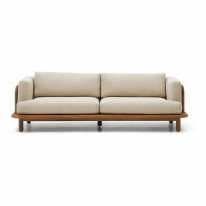 Beżowa sofa ogrodowa z litego drewna tekowego Turqueta – Kave Home obraz