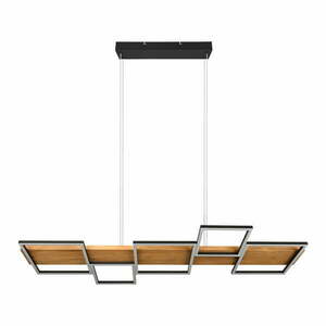 Czarno-naturalna lampa wisząca LED ze ściemniaczem Harper – Trio obraz
