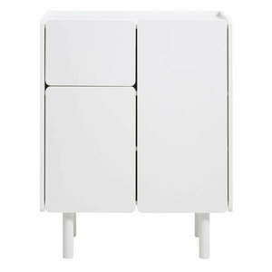 Biała szafka 80x100x40 cm Bera – Unique Furniture obraz