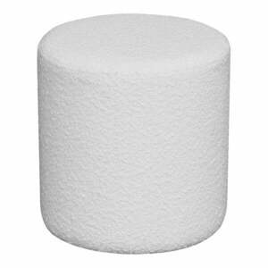 Biały puf z materiału bouclé Ejby – House Nordic obraz