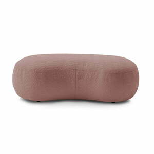 Różowy podnóżek z materiału bouclé Saint-Germain – Bobochic Paris obraz