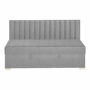 Szare łóżko dziecięce ze schowkiem i materacem 90x200 cm Chill – Ghado obraz