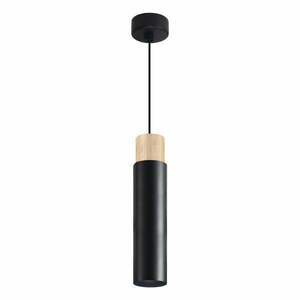 Czarna lampa wisząca z metalowym kloszem Claro – Candellux Lighting obraz