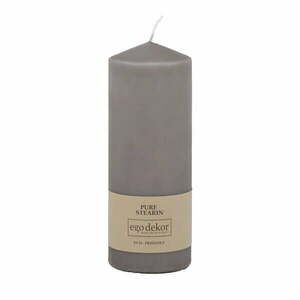 Szara świeczka Eco candles by Ego dekor Top, 50 h obraz