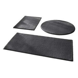 Ciemnoszare dywaniki łazienkowe zestaw 3 szt. 50x90 cm – Mila Home obraz