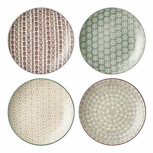 Zestaw 4 kamionkowych talerzy Bloomingville Karine, ø 25 cm obraz