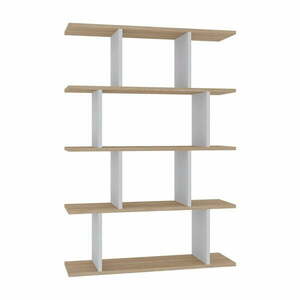 Biały regał w dekorze dębu 90x127 cm Harmon – Kalune Design obraz