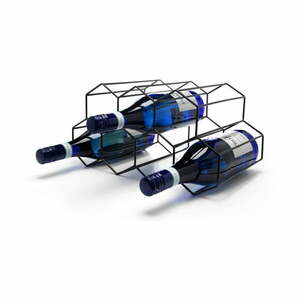 Czarny metalowy stojak na wino – Leopold Vienna obraz