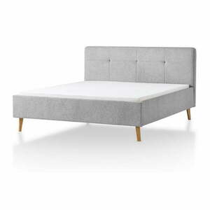 Jasnoszare tapicerowane łóżko dwuosobowe 180x200 cm Smart – Meise Möbel obraz