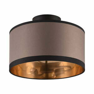 Czarno-brązowa lampa sufitowa ø 30 cm Davos – Trio obraz