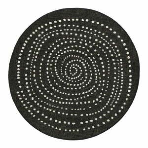 Czarny dywan odpowiedni na zewnątrz NORTHRUGS Bali, Ø 140 cm obraz