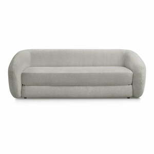 Jasnoszara rozkładana sofa z tkaniny szenilowej 228 cm Neyo – Bobochic Paris obraz