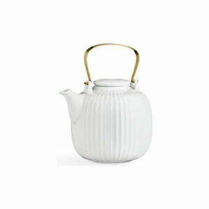 Biały porcelanowy dzbanek do herbaty Kähler Design Hammershoi, 1, 2 l obraz