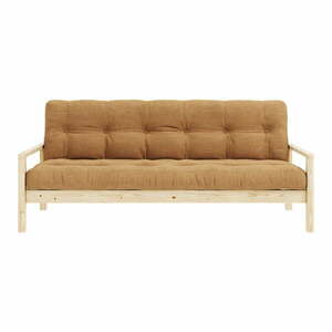 Musztardowa rozkładana sofa 205 cm Knob – Karup Design obraz