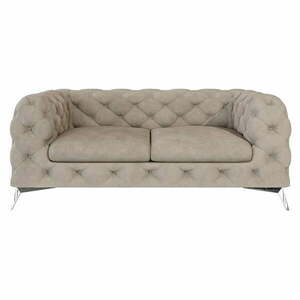 Szarobeżowa aksamitna sofa 185 cm Chelsea – Ropez obraz