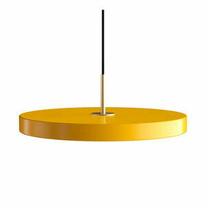 Żółta lampa wisząca LED z metalowym kloszem ø 43 cm Asteria – UMAGE obraz