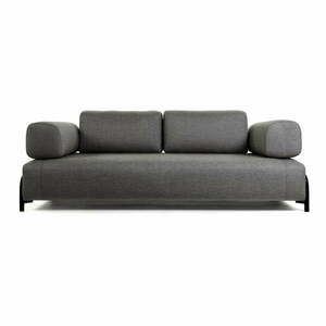 Ciemnoszara sofa z podłokietnikami Kave Home Compo obraz