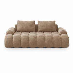 Jasnobrązowa aksamitna sofa 200 cm Linz – Cosmopolitan Design obraz