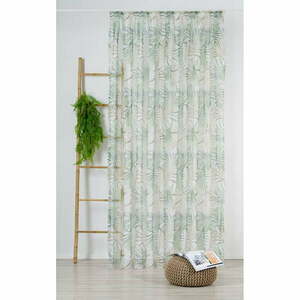 Zielono-beżowa firanka 300x260 cm Palmas – Mendola Fabrics obraz