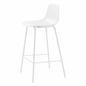 Biały plastikowy hoker (wysokość siedziska 67, 5 cm) Whitby – Unique Furniture obraz