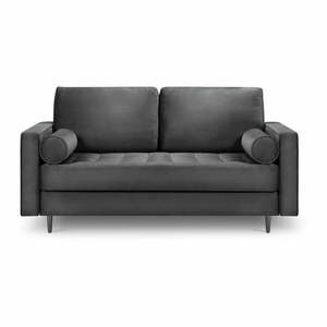 Ciemnoszara aksamitna sofa Milo Casa Santo, 174 cm obraz